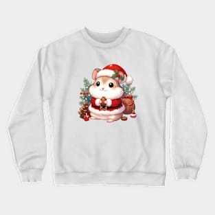 Cute Christmas Santa Hamster Crewneck Sweatshirt